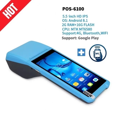 USB NFC PDA POS เครื่องพิมพ์ความร้อน 58mm With1D 2D QR Barcode Scanner