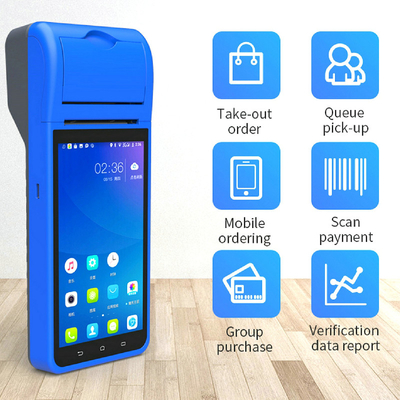 POS Terminal Android 8.1 PDA Mobile Handheld Mini Terminal พร้อมเครื่องพิมพ์ 58 มม.