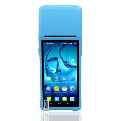 แบบพกพา PDA Android POS Terminal All In One ร้านอาหารสั่งอาหารเครื่องพิมพ์ 58 มม. ในตัว