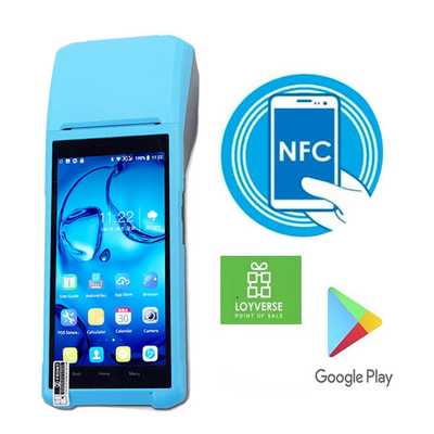4 Core Android 8.1 มือถือเครื่อง POS สมาร์ทไร้สาย Terminal 8G 16G