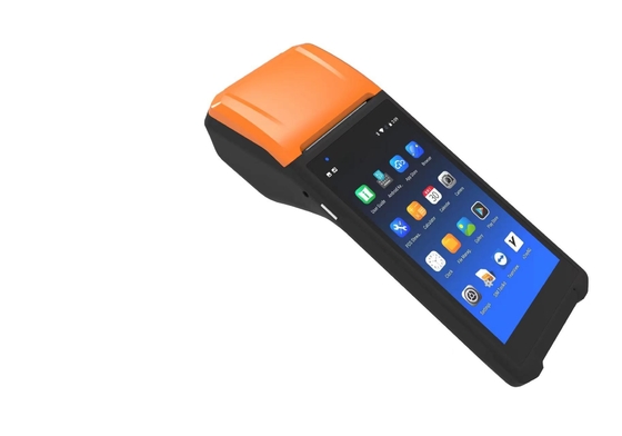 การชำระเงิน Android มือถือ POS Terminal 4g POS แบบพกพาพร้อมเครื่องพิมพ์ในตัว