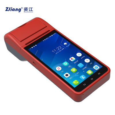 เครื่องปลายทางการชำระเงินมือถือ POS Android พร้อมเครื่องพิมพ์ความร้อนรหัส QR