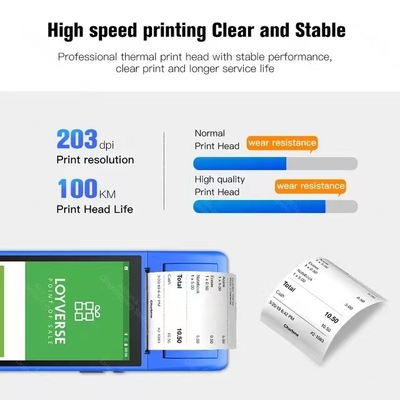 Hand Held Terminal Android หน้าจอสัมผัส All In One Pos System ระบบขายหน้าร้าน