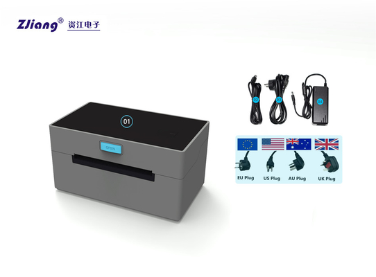 เครื่องพิมพ์ฉลากความร้อนขนาด 4 นิ้วขนาด 110 มม. สีเทา 4x6 เครื่องพิมพ์ฉลากสำหรับจัดส่ง ODM