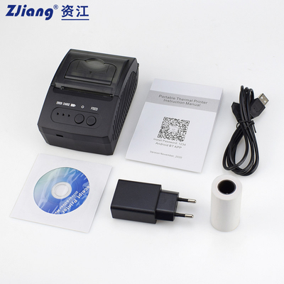 Terminal Android เครื่องพิมพ์ความร้อน Bluetooth 58mm Zjiang 5811dd