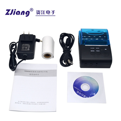 Zijiang 58mm Small Travel เครื่องพิมพ์ไร้สาย Android IOS Portable Wifi Printer