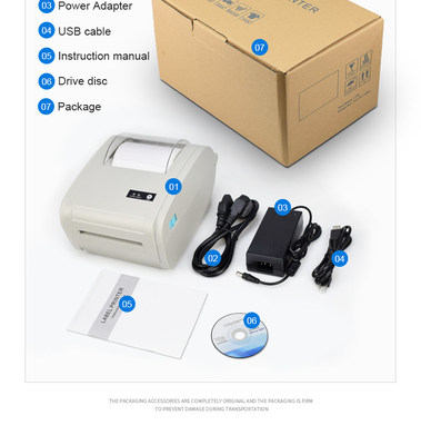 เครื่องพิมพ์สติกเกอร์ไปรษณีย์ความร้อน USB Barcode 4 นิ้วเครื่องพิมพ์ฉลากความร้อน