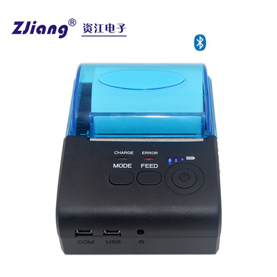 เครื่องพิมพ์ความร้อน Bluetooth ขนาดเล็กพกพาขนาด 58 มม. สำหรับ Android IOS ZJ-5805