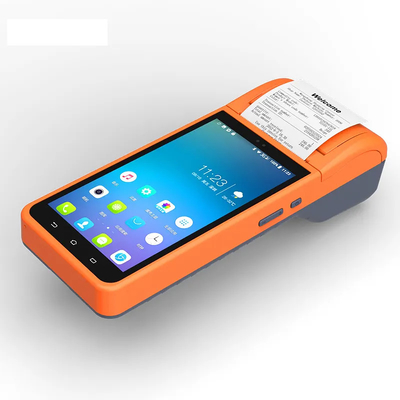 เครื่อง POS มือถือระบบ Android 8.1 พร้อมเครื่องพิมพ์ความร้อน 58 มม